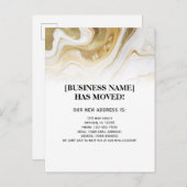 Ankündigung zum Umstieg auf Gold-Marmor-Geschäfte Postkarte (Vorne/Hinten)