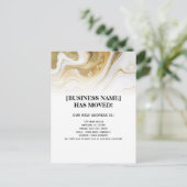 Ankündigung zum Umstieg auf Gold-Marmor-Geschäfte Postkarte (Stehend Vorderseite)