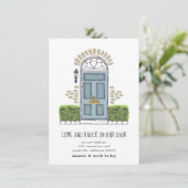 Ankündigung zum Umziehen der Blauen Tür (Stehend Vorderseite)