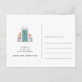 Ankündigung zum Umziehen der Blauen Tür (Rückseite)