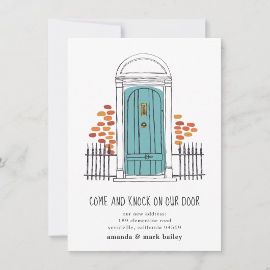 Ankündigung zum Umziehen der Blauen Tür (Vorderseite)