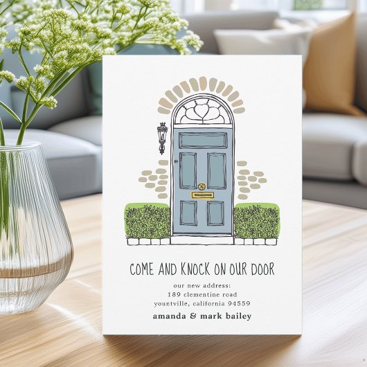 Ankündigung zum Umziehen der Blauen Tür