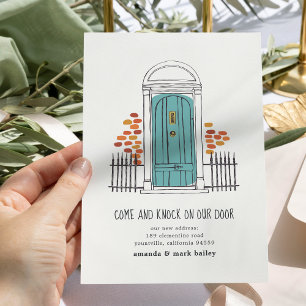 Ankündigung zum Umziehen der Blauen Tür