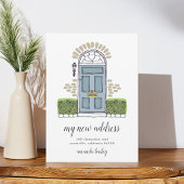 Ankündigung zum Umziehen der Blauen Tür