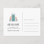 Ankündigung zum Umziehen der Blauen Tür (Rückseite)