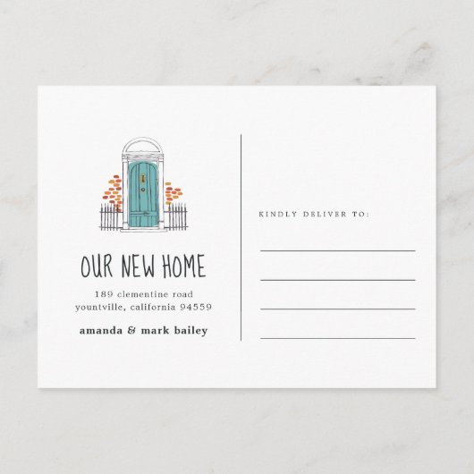 Ankündigung zum Umziehen der Blauen Tür (Rückseite)