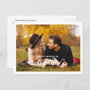 Ankündigung zum Umzug von Couple Foto House Postkarte