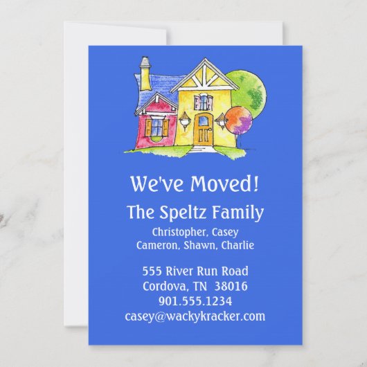 Ankündigung zum Umzug von Häusern (Vorderseite)