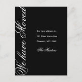 Ankündigung zum Verschieben Minimalistischer Skrip Postkarte (Vorderseite)