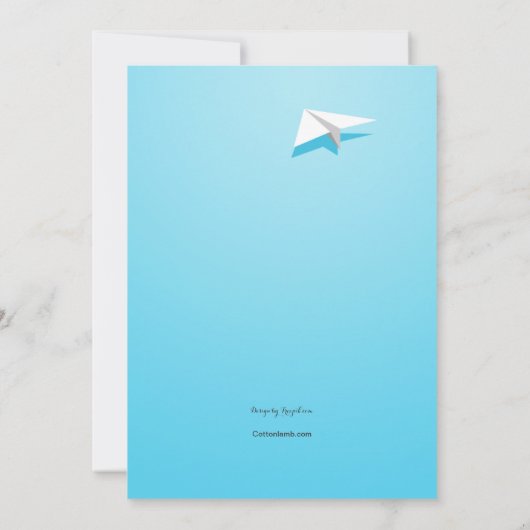 Ankündigung zum Verschieben von Flugzeug (Rückseite)