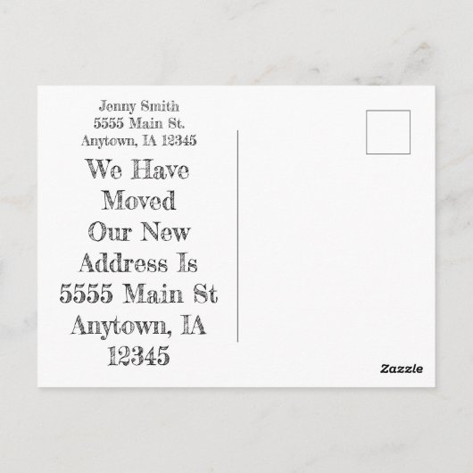 Ankündigung zum Vogelnest-Puppenkollektiv Postkarte (Rückseite)