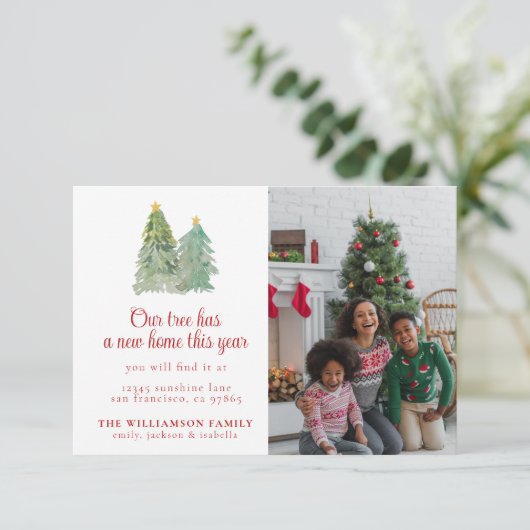 Ankündigung zum Weihnachtsfest im Foto (Stehend Vorderseite)