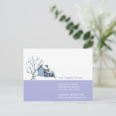 Ankündigung zum Winter-Zuhause-Verschieben (Stehend Vorderseite)