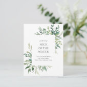 Ankündigung zum Woods Greenery Moving Postkarte (Stehend Vorderseite)