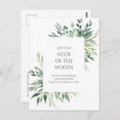 Ankündigung zum Woods Greenery Moving Postkarte (Vorne/Hinten)