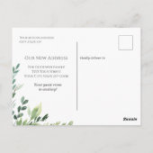 Ankündigung zum Woods Greenery Moving Postkarte (Rückseite)