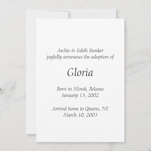 Ankündigung zur Adoption der Lieferung von Flugzeu (Rückseite)