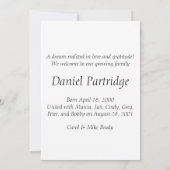 Ankündigung zur Adoption des Sweet Face (Rückseite)