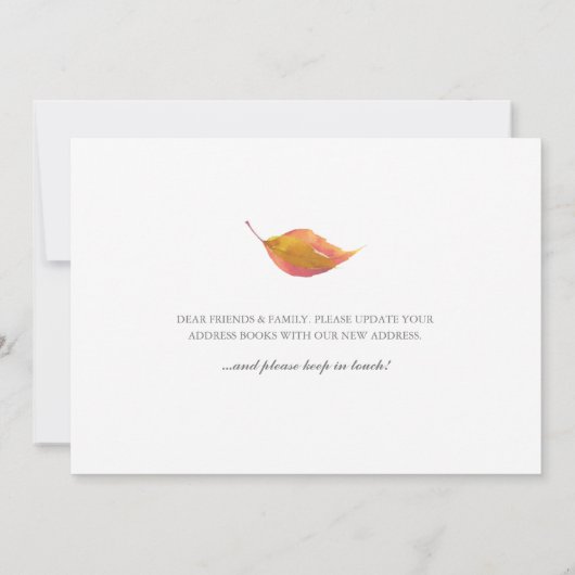 Ankündigung zur Änderung der Adresse (Rückseite)