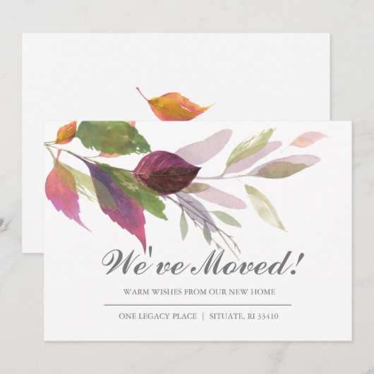 Ankündigung zur Änderung der Adresse (Vorne/Hinten)