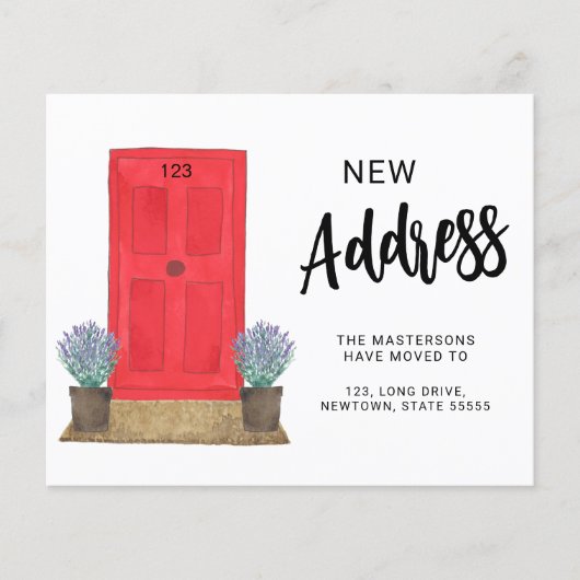 Ankündigung zur Änderung der Adresse (Vorderseite)