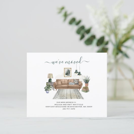 Ankündigung zur Änderung der Adresse Boho Moving (Stehend Vorderseite)