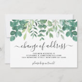 Ankündigung zur Änderung der Adresse im Grünen (Vorderseite)