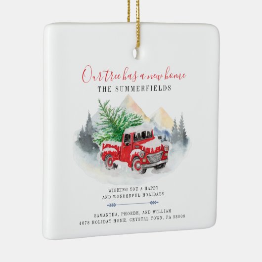 Ankündigung zur Änderung der Adresse Keramikornament (Rechts)