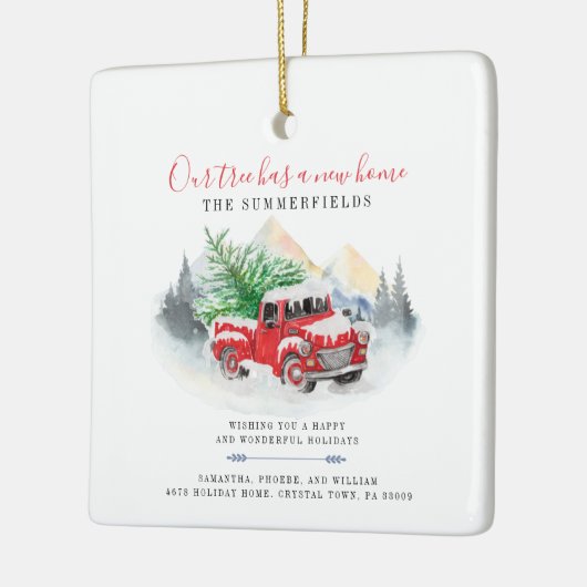 Ankündigung zur Änderung der Adresse Keramikornament (Links)