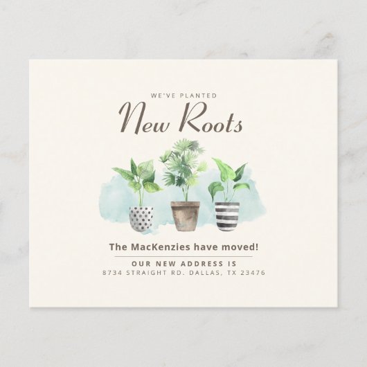 Ankündigung zur Änderung der Adressenverschiebung (Vorderseite)