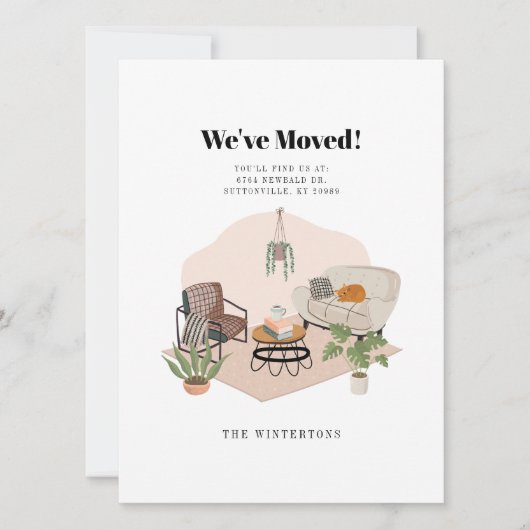 Ankündigung zur Änderung der Adressenverschiebung (Vorderseite)