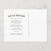 Ankündigung zur Änderung der Adressenverschiebung (Rückseite)