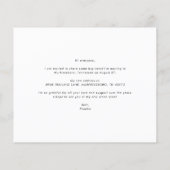 Ankündigung zur Änderung der Ankündigung "Adressen (Rückseite)