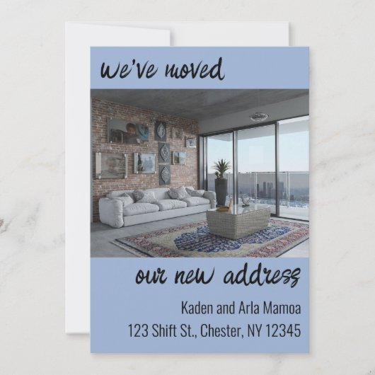 Ankündigung zur Änderung der Foto-Adresse bearbeit (Vorderseite)