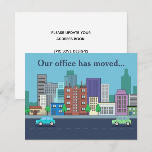 Ankündigung zur Änderung der Geschäftsadresse (Vorne/Hinten)