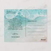 Ankündigung zur Änderung der Wasserfarbe Rustikale Postkarte (Rückseite)