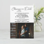 Ankündigung zur Änderung des Foto-Hochzeitdatums (Stehend Vorderseite)
