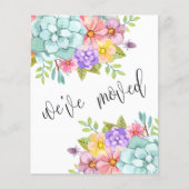 Ankündigung zur Änderung einer neuen Zuhause-Adres (Vorderseite)