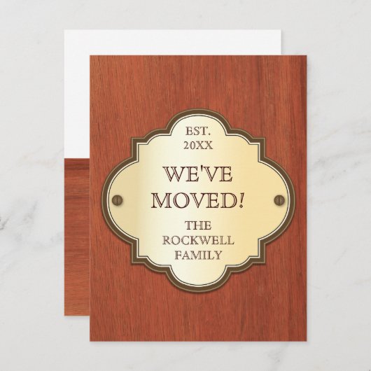 Ankündigung zur Anreise zur Tür Plaque Moving (Vorne/Hinten)