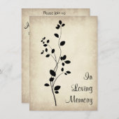 Ankündigung zur Beerdigung von Leafy Vine Design (Vorne/Hinten)