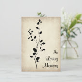 Ankündigung zur Beerdigung von Leafy Vine Design (Stehend Vorderseite)