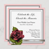 Ankündigung zur Beerdigung von rote Rosen (Vorne/Hinten)