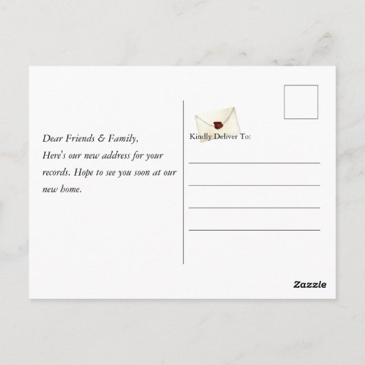 Ankündigung zur Beförderung von Blue Bird-Mailbox Postkarte (Rückseite)