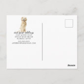 Ankündigung zur Beförderung von Golden Retriever Postkarte (Rückseite)