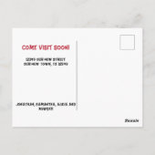 Ankündigung zur Beförderung von Lkw mit der Staats Postkarte (Rückseite)