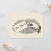 Ankündigung zur Bewegung der coolen Vintagen Hand- (Vorderseite/Rückseite Beispiel)