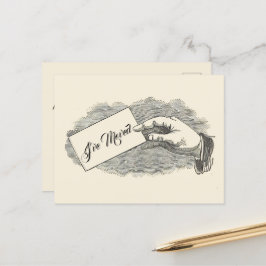Ankündigung zur Bewegung der coolen Vintagen Hand- Postkarte