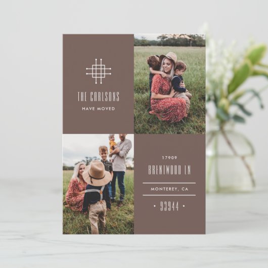 Ankündigung zur Bewegung der Grille - braun (Stehend Vorderseite)