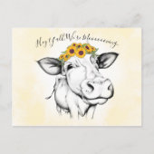 Ankündigung zur Bewegung der Sonnenblumen mit nied Postkarte (Vorderseite)