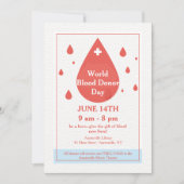 Ankündigung zur Blutspende (Vorderseite)